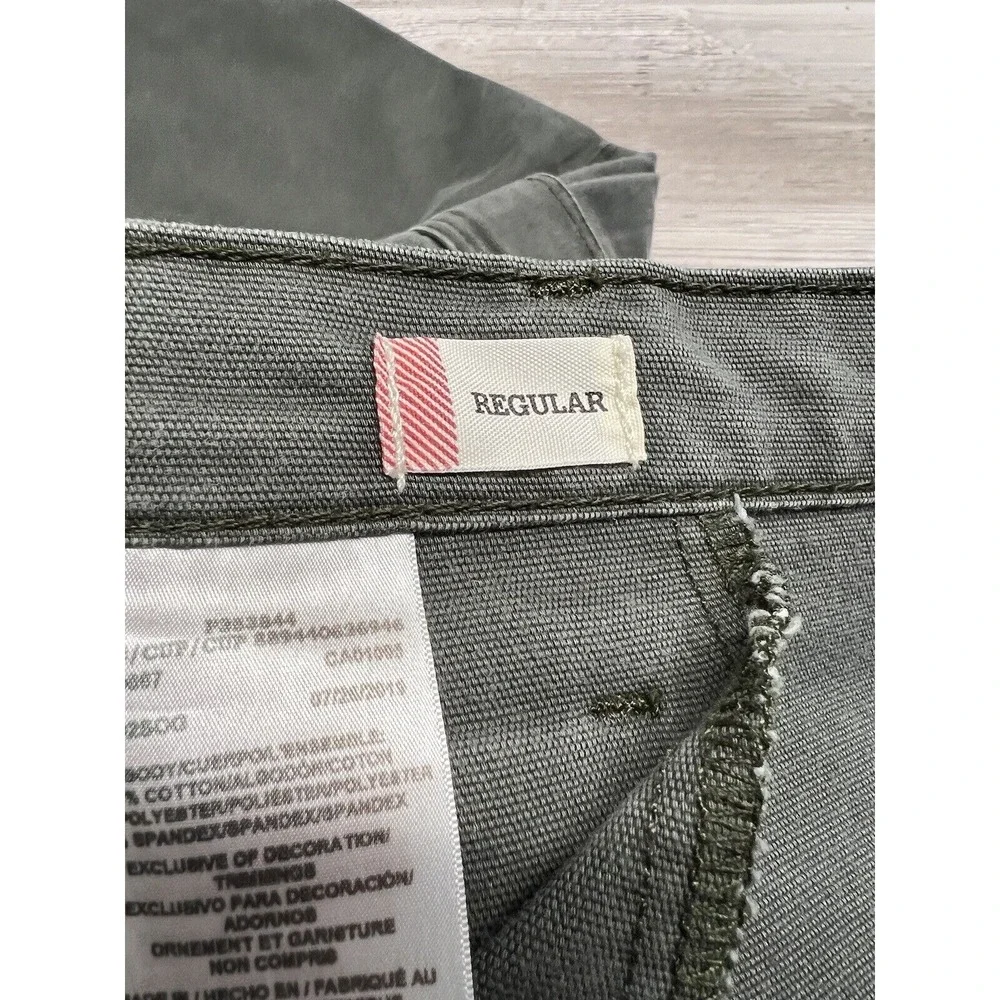 Faded Distressed Black Cargo Pants Baggy Goth Skater Workwear Dickies Flex 42x30